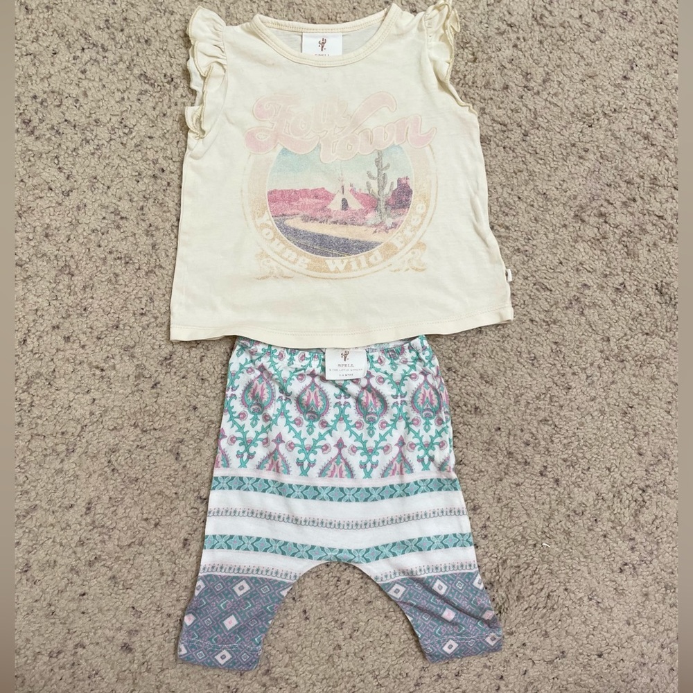 Folk Town Tee and Blue Jogger Pants Set